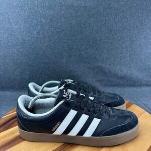 Adidas Neo Label Raleigh Men Black White Gum Suede Leather Sneakers G66423 Sz 11